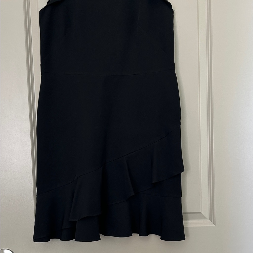 LOFT Black Ruffle Mini Dress - Picture 6 of 12